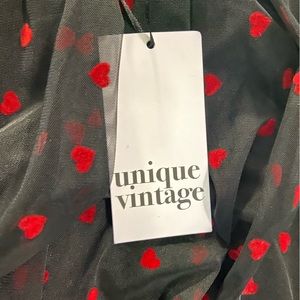 Midi tulle black $ red swiss hearts skirt